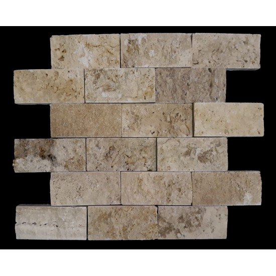 Mozaic din travertin Rustic Split Face 29.5x30