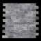 Mozaic din marmura Dark Grey pe plasa 29.5x30