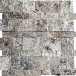 Mozaic din travertin Silver Minipanel 29.6x28.4