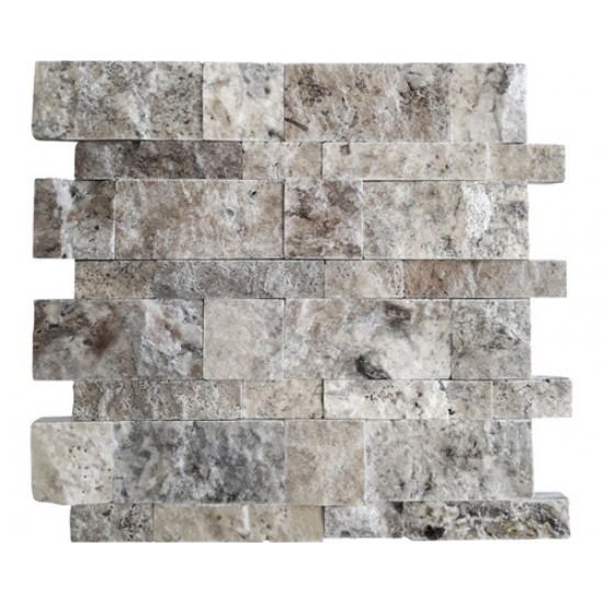Mozaic din travertin Silver Minipanel 29.6x28.4